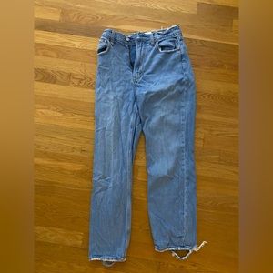 Ankle straight ultra high rise medium wash Abercrombie jeans